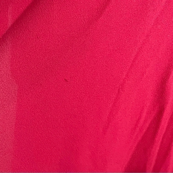 Aqua Dress Size 12 Hot Pink One Shoulder Chiffon Draped Overlay Cocktail Formal - Picture 10 of 12
